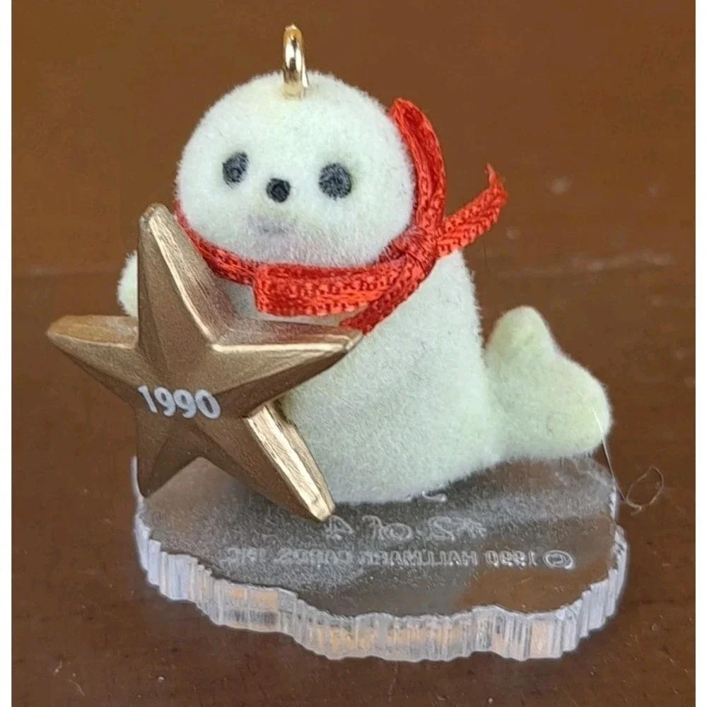 Hallmark Keepsake Miniature Ornament Little Frosty Little‎ Seal Little Bear 1990